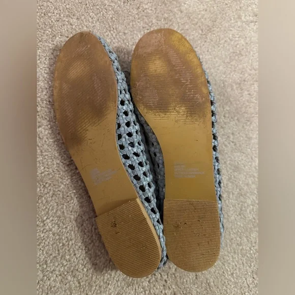 Matisse Blue Perforated Flats Slip-On Comfort - Picture 7 of 13